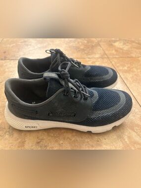 Sperry Women’s Navy and White Mesh Deck Shoes